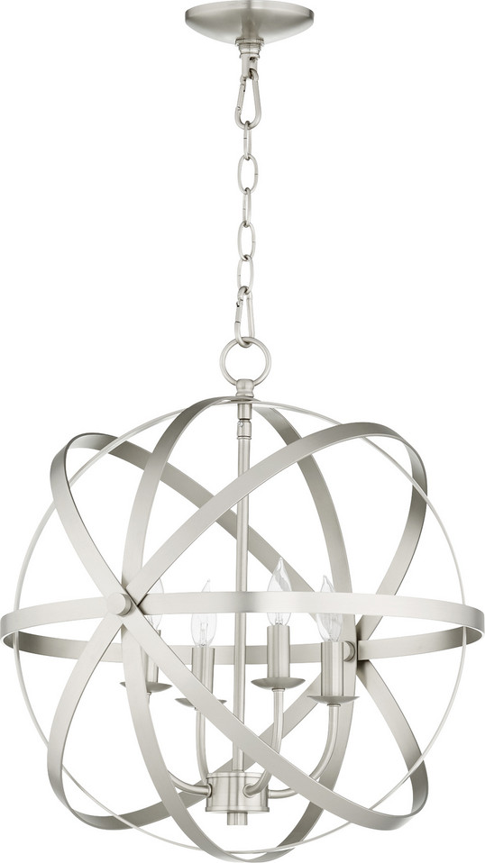 Quorum - 6009-4-65 - Four Light Chandelier - Celeste - Satin Nickel