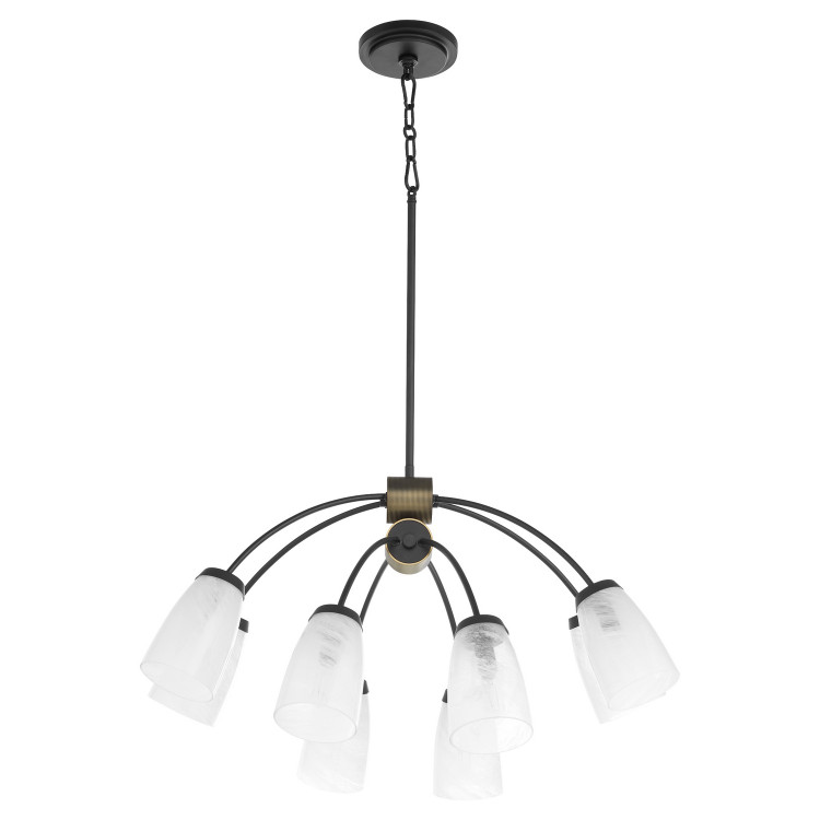 Quorum - 6077-8-59 - Eight Light Chandelier - Arpeggio - Matte Black Quorum - 6077-8-59 - Eight Light Chandelier - Arpeggio - Matte Black