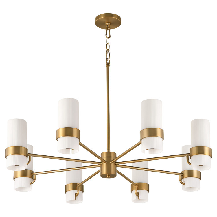 Quorum - 6169-8-47 - Eight Light Chandelier - Sojourn - Brushed Brass Quorum - 6169-8-47 - Eight Light Chandelier - Sojourn - Brushed Brass