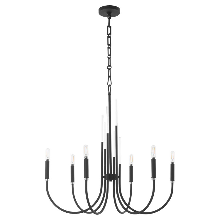 Quorum - 6223-6-69 - Six Light Chandelier - Summit - Textured Black