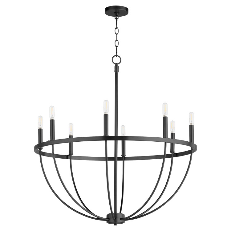 Quorum - 6374-8-59 - Eight Light Chandelier - Tribute - Matte Black