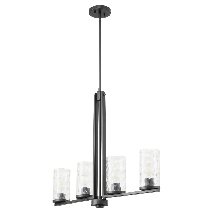 Quorum - 6511-4-59 - Four Light Linear Chandelier - Steinway - Matte Black