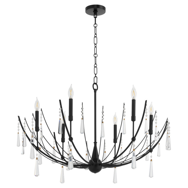 Quorum - 673-6-59 - Six Light Chandelier - Eloise - Matte Black
