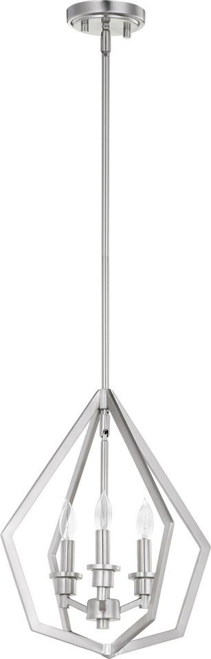 Quorum - 699-3-65 - Three Light Pendant - Knox - Satin Nickel