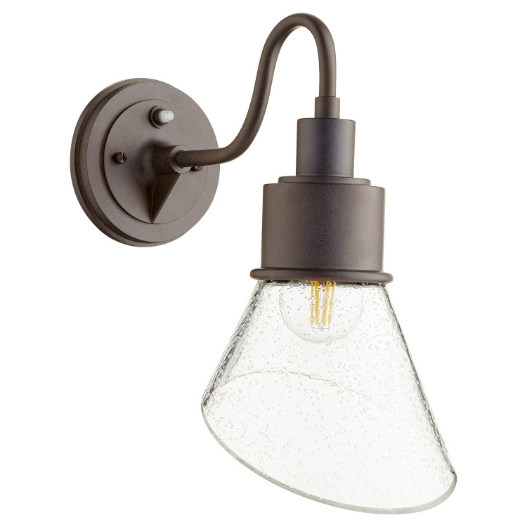 Quorum - 733-86 - One Light Wall Mount - Torrey - Oiled Bronze W/ Clear/Seeded