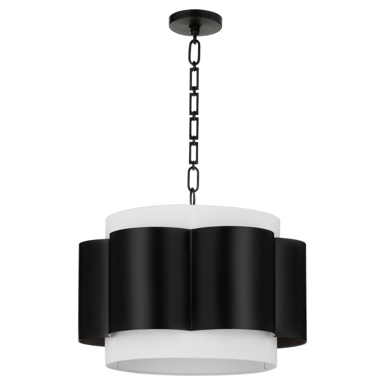 Quorum - 8229-4-59 - Four Light Pendant - Belinder - Matte Black Quorum - 8229-4-59 - Four Light Pendant - Belinder - Matte Black