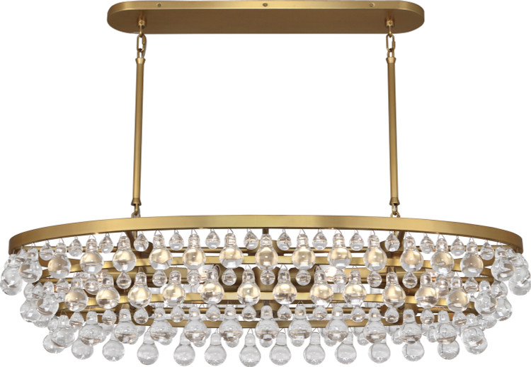 Robert Abbey - 1007 - Eight Light Chandelier - Bling - Antique Brass