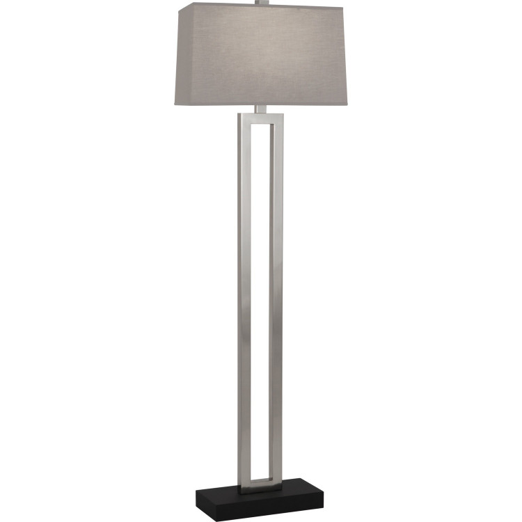 Robert Abbey - 108G - One Light Floor Lamp - Doughnut - Antique Silver