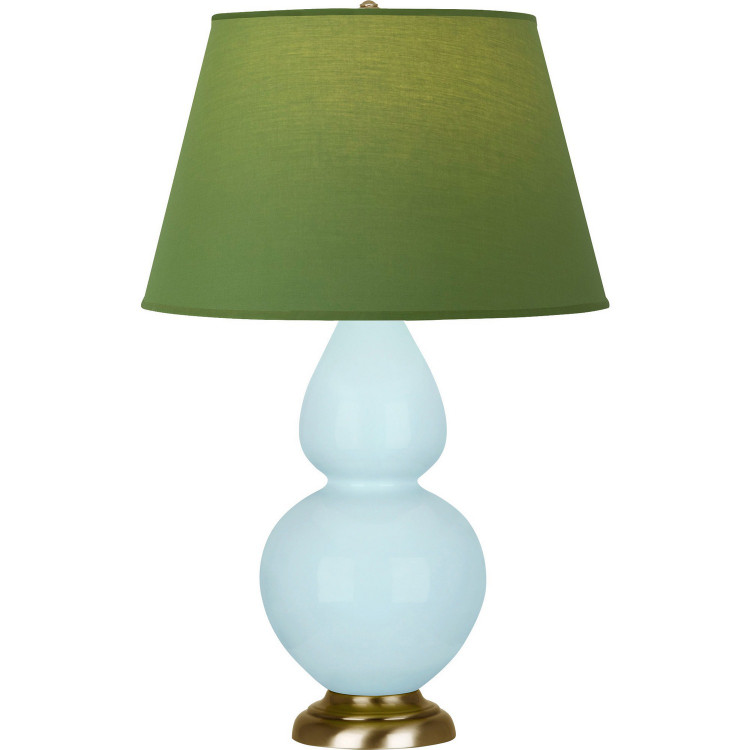 Robert Abbey - 1666G - One Light Table Lamp - Double Gourd - Baby Blue Glazed Ceramic w/Antique Natural Brass