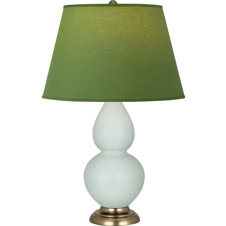 Robert Abbey - 1789G - One Light Table Lamp - Double Gourd - Celadon Glazed Ceramic w/Antique Natural Brass