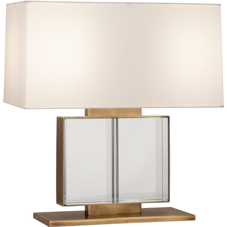 Robert Abbey - 1958X - Two Light Table Lamp - Sloan - Lead Crystal w/Aged Brass