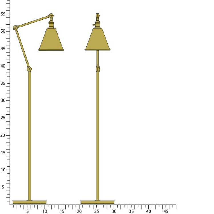 Robert Abbey - 2422 - One Light Floor Lamp - Alloy - Warm Brass
