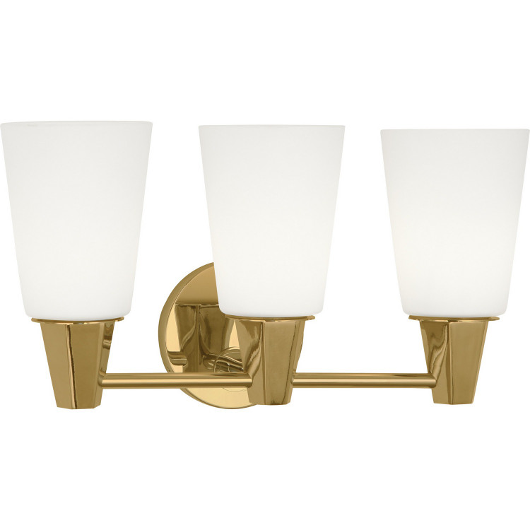 Robert Abbey - 256F - Three Light Wall Sconce - Wheatley - Modern Brass