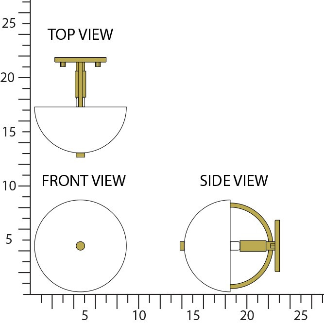 Robert Abbey - 604WHT - One Light Wall Sconce - Mavisten Edition Copernica - Lacquered Burnished Brass w/White Painted