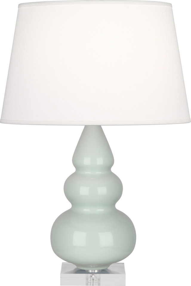 Robert Abbey - A258X - One Light Accent Lamp - Small Triple Gourd - Celadon Glazed Ceramic w/Lucite