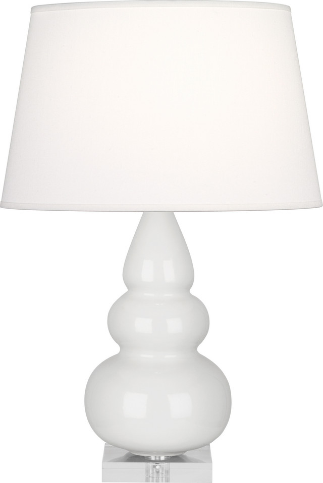 Robert Abbey - A281X - One Light Accent Lamp - Small Triple Gourd - Lily Glazed Ceramic w/Lucite