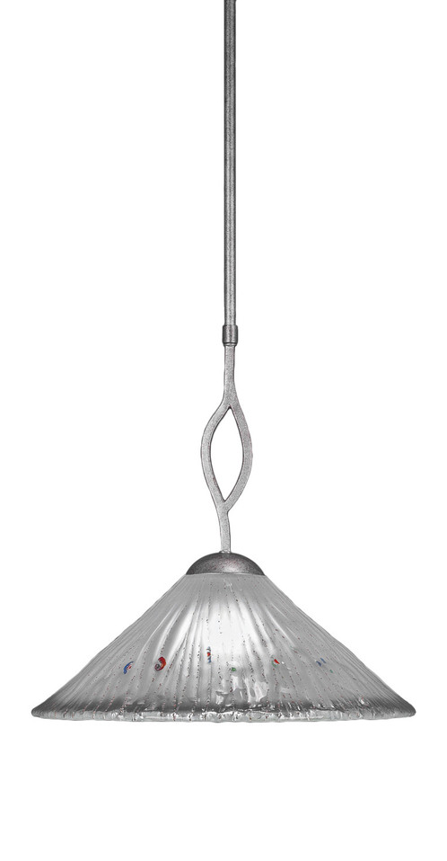 Toltec Lighting - 241-AS-711 - One Light Pendant - Revo - Aged Silver