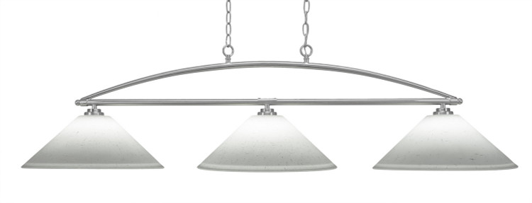 Toltec Lighting - 2453-BN-318 - Three Light Island Pendant - Marquise - Brushed Nickel