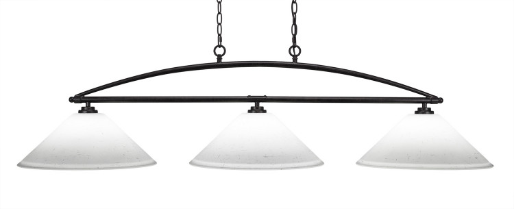Toltec Lighting - 2453-DG-318 - Three Light Island Pendant - Marquise - Dark Granite
