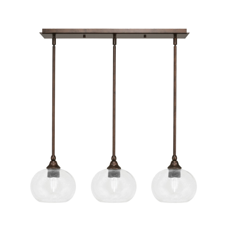 Toltec Lighting - 25-BRZ-202 - Three Light Linear Pendalier - Stem - Bronze
