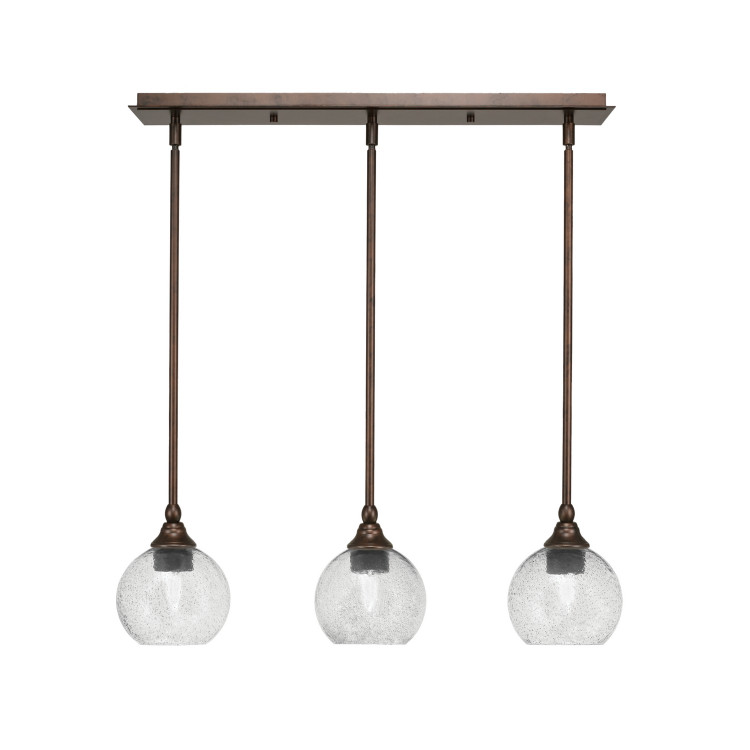 Toltec Lighting - 25-BRZ-4102 - Three Light Linear Pendalier - Stem - Bronze