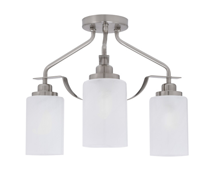 Toltec Lighting - 2607-BN-3001 - Three Light Semi-Flush Mount - Odyssey - Brushed Nickel