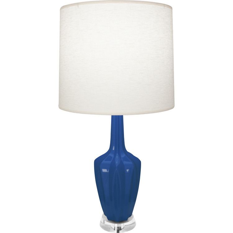 Robert Abbey - CT35 - One Light Accent Lamp - Emma - Cobalt Glazed Ceramic w/Polished Nickel/a Lucite
