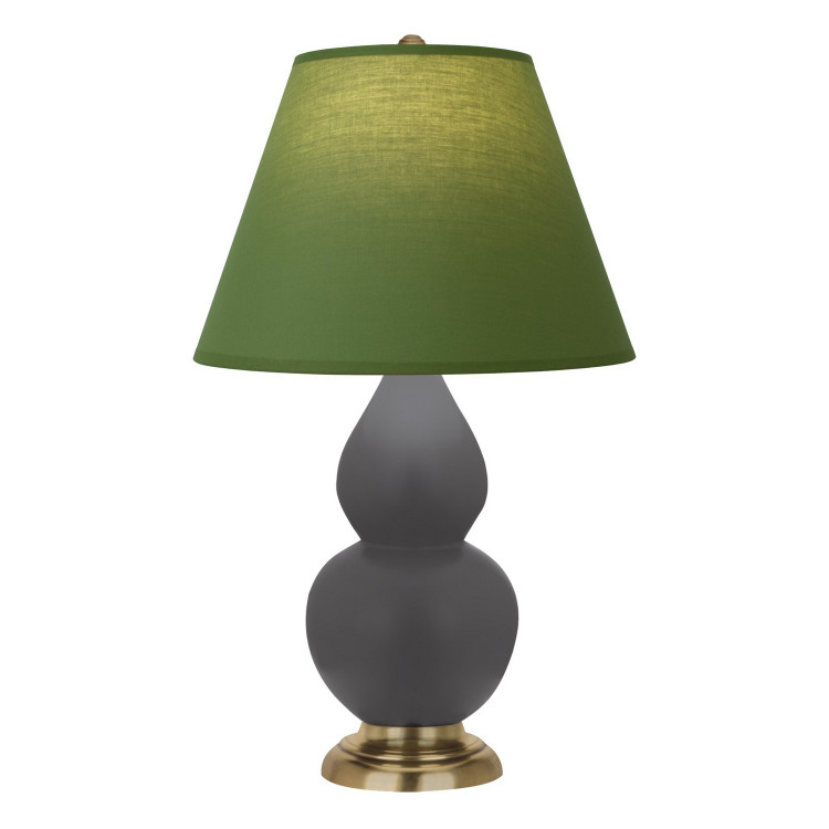 Robert Abbey - MCR50G - One Light Accent Lamp - Small Double Gourd - Matte Ash Glazed Ceramic w/Antique Natural Brass