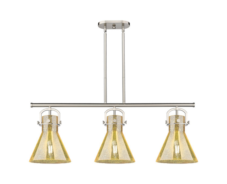 Innovations - 410-3I-SN-G411-10ME - Three Light Island Pendant - Downtown Urban - Satin Nickel