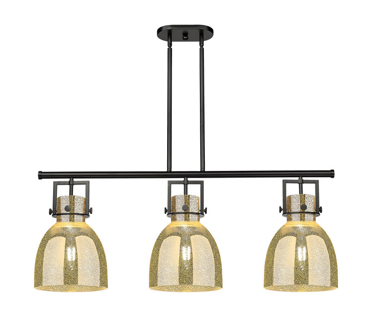 Innovations - 411-3I-BK-G412-10ME - Three Light Island Pendant - Downtown Urban - Matte Black