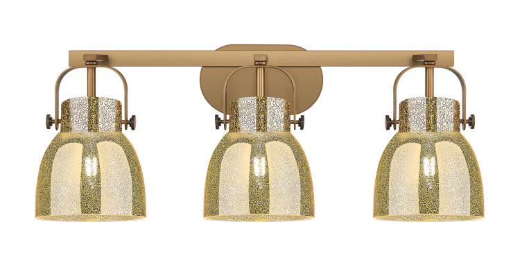 Innovations - 423-3W-BB-G412-6ME - Three Light Bath Vanity - Downtown Urban - Brushed Brass