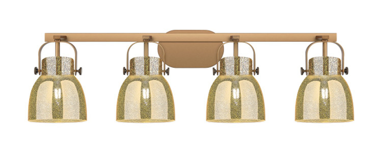 Innovations - 423-4W-BB-G412-6ME - Four Light Bath Vanity - Downtown Urban - Brushed Brass