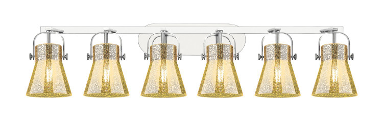 Innovations - 423-6W-PC-G411-6ME - Six Light Bath Vanity - Downtown Urban - Polished Chrome