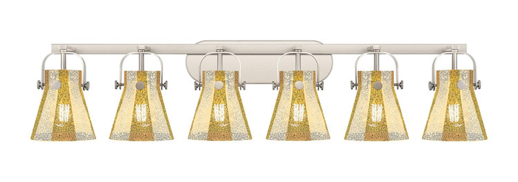 Innovations - 423-6W-SN-G411-6ME - Six Light Bath Vanity - Downtown Urban - Satin Nickel