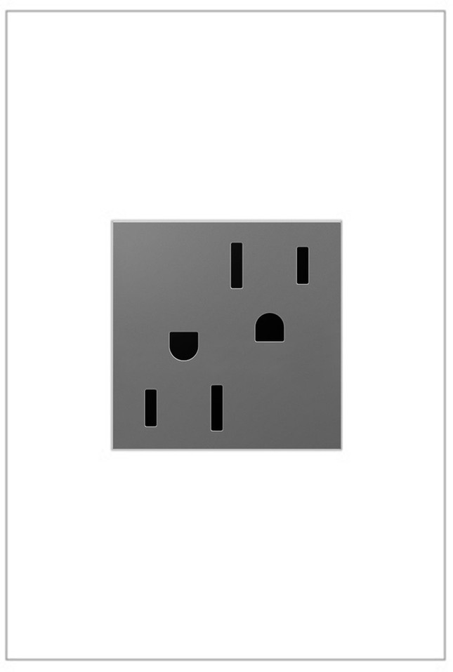 Legrand - ARTR152M4 - 15A Dual Tamper-Resistant Outlet - adorne - Magnesium