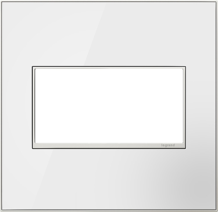 Legrand - AWM2GMW4 - Two-Gang Screwless Wall Plate - adorne - Mirror White