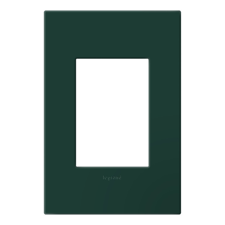 Legrand - AWP1G3EG - One-Gang Screwless Wall Plate with Microban - adorne - Evergreen