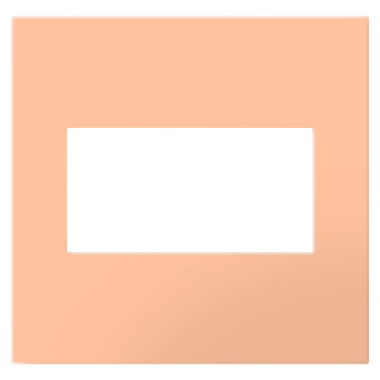 Legrand - AWP2GPY - Two-Gang Screwless Wall Plate with Microban - adorne - Peachy