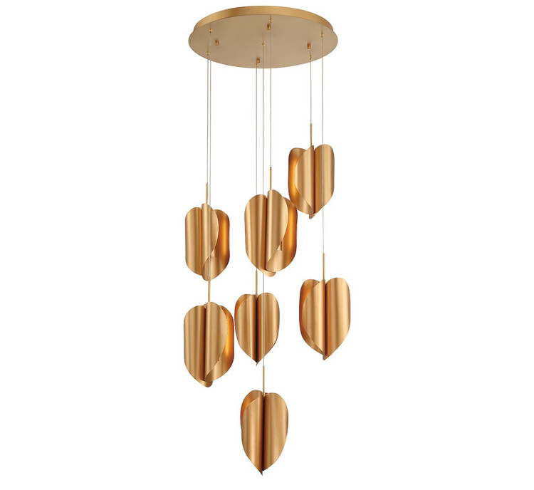 Lib & Co. - 10118-04 - LED Chandelier - Portofino - Satin Gold
