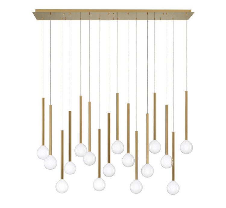Lib & Co. - 10152-07 - LED Chandelier - Positano - Plated Brushed Gold