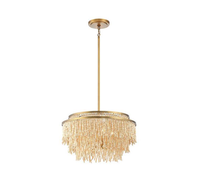Lib & Co. - 10181-025 - Five Light Chandelier - Molfetta - Antique Brass