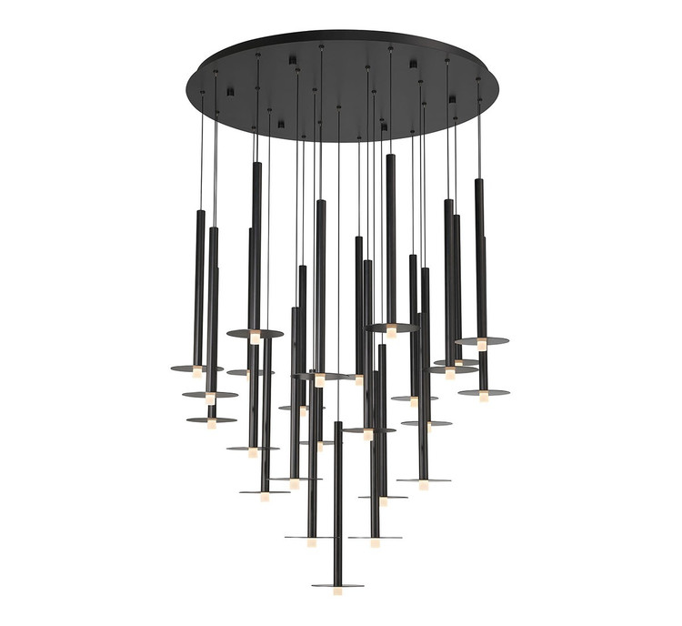 Lib & Co. - 12105-02 - LED Chandelier - Piatto - Matte Black