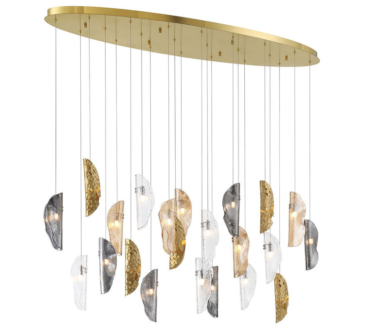 Lib & Co. - 12220-024-07 - LED Chandelier - SORRENTO - Plated Brushed Gold
