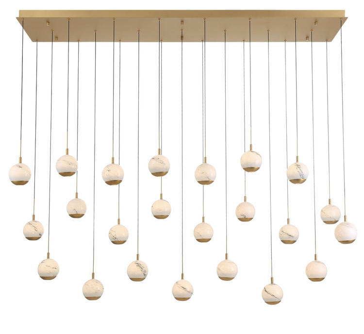 Lib & Co. - 12241-030 - LED Chandelier - Baveno - Painted Antique Brass