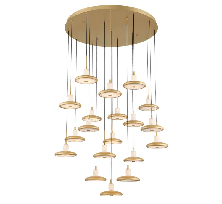 Lib & Co. - 12255-030 - LED Chandelier - Mantova - Painted Antique Brass Lib & Co. - 12255-030 - LED Chandelier - Mantova - Painted Antique Brass