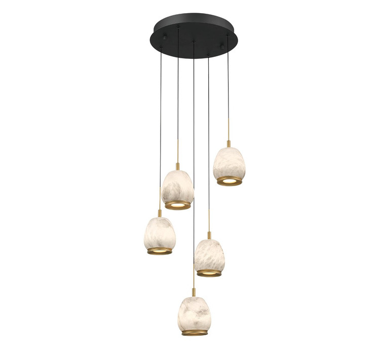 Lib & Co. - 12263-02 - LED Chandelier - Lucidata - Matte Black