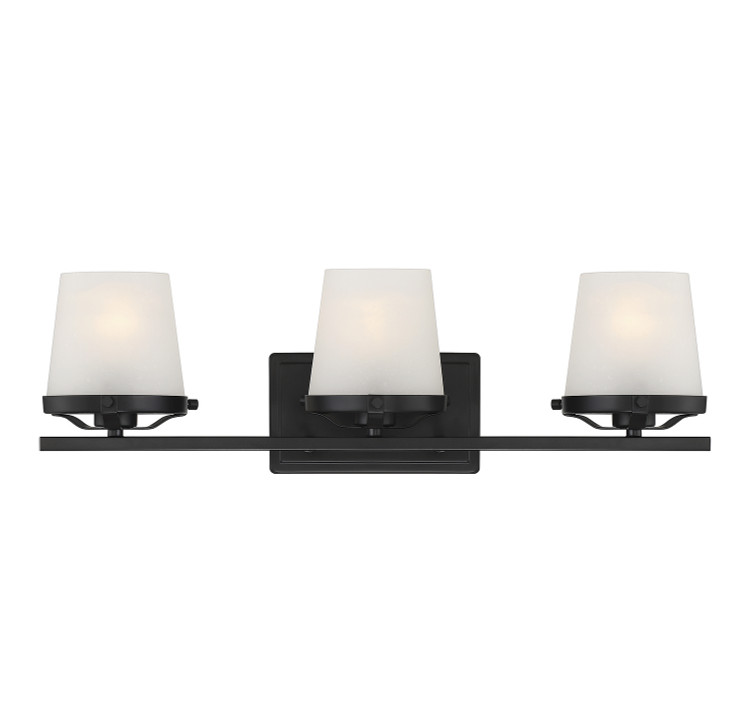 Lighting One E - V6-L8-5250-3-BK - Three Light Bathroom Vanity - Klein - Matte Black
