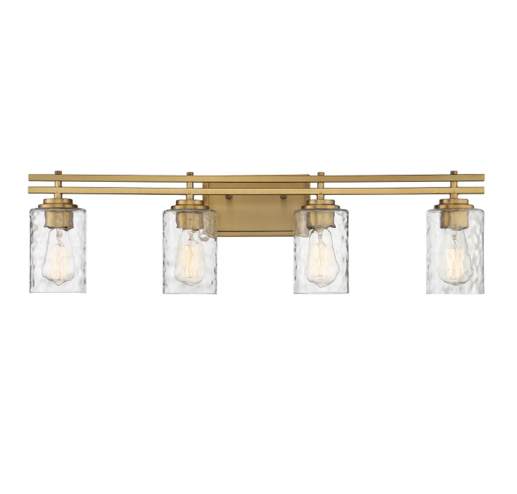 Lighting One E - V6-L8-6090-4-322 - Four Light Bathroom Vanity - Baxter - Warm Brass