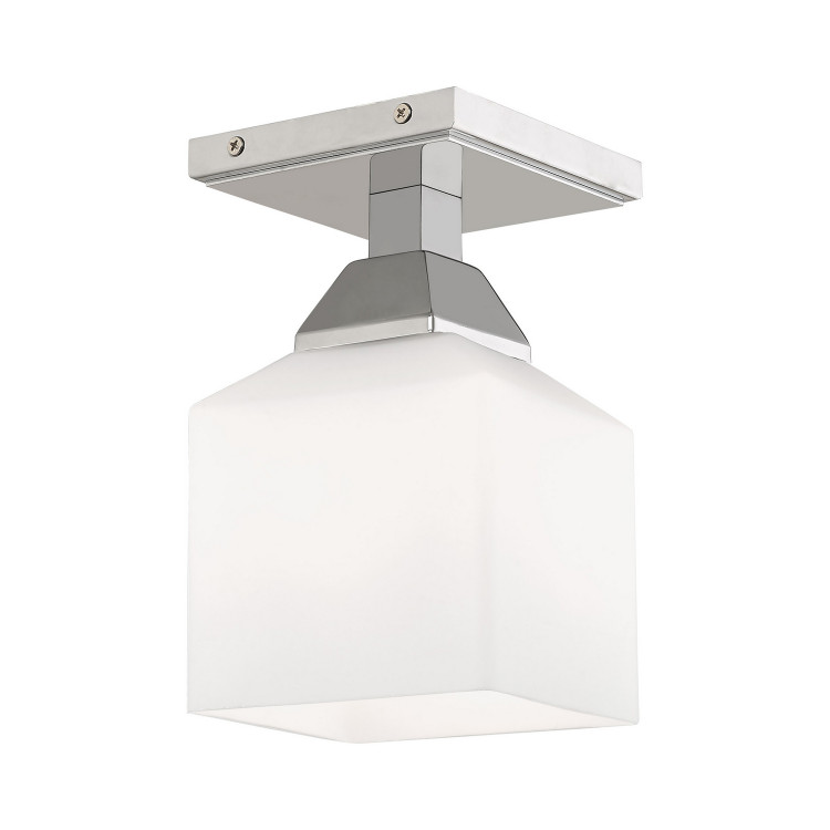 Livex Lighting - 10280-05 - One Light Ceiling Mount - Aragon - Polished Chrome