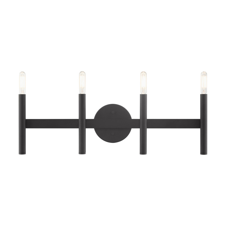 Livex Lighting - 10344-04 - Four Light Vanity - Copenhagen - Black